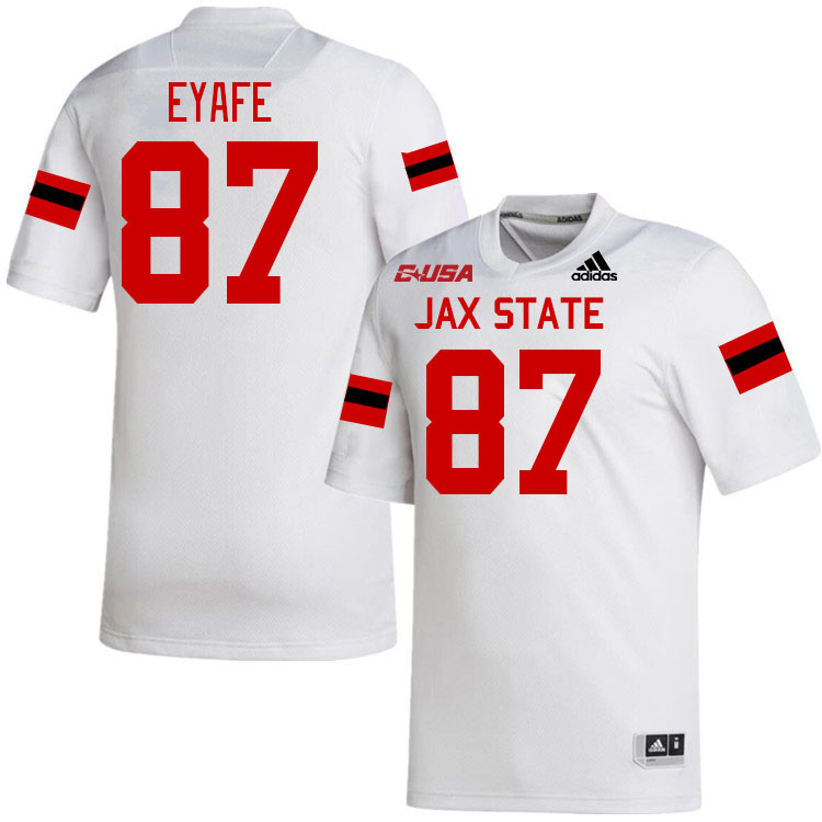 #87 Aghogho Eyafe Jacksonville State Gamecocks College Football Jerseys Stitched-White